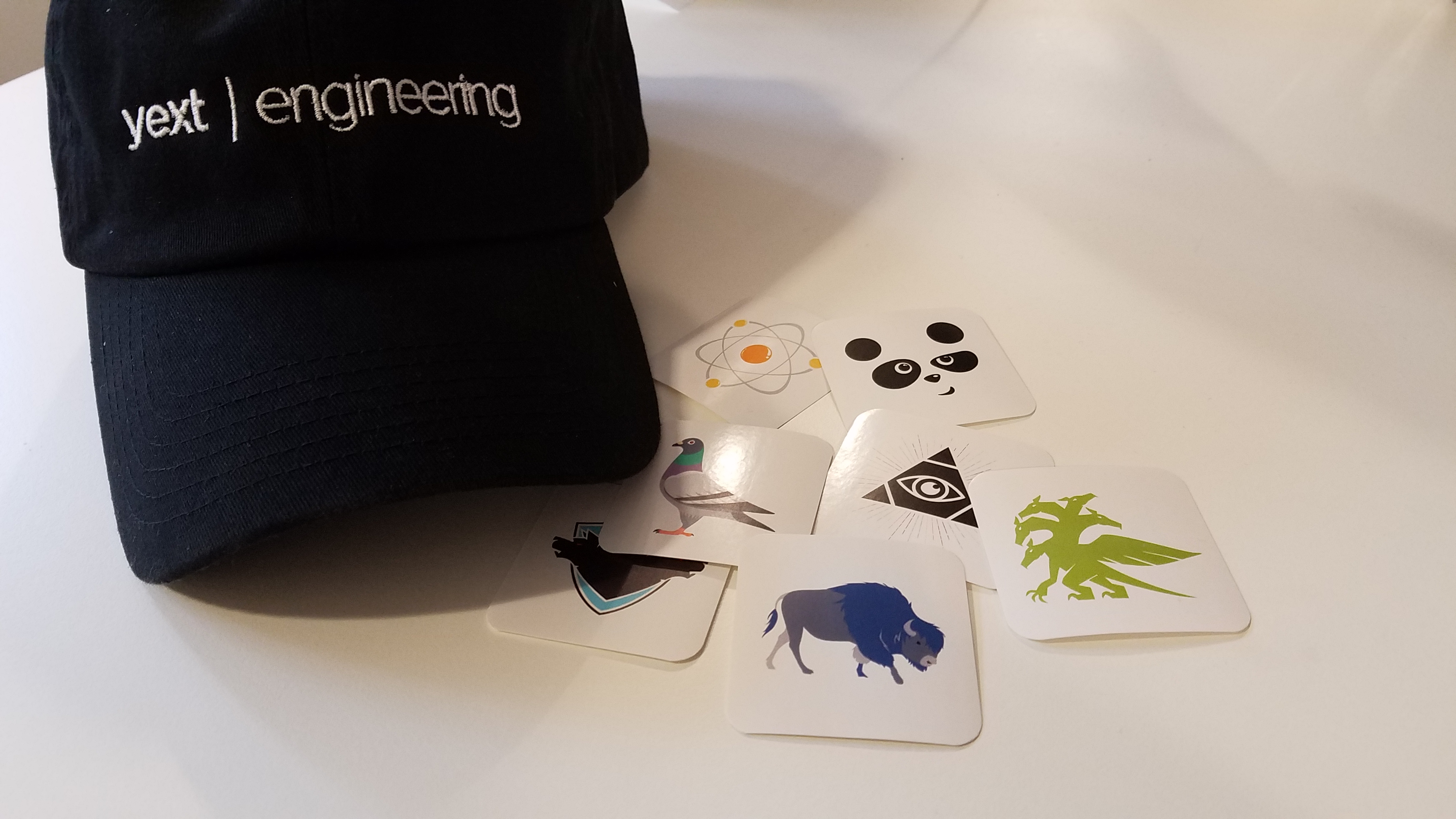 Yext engineering swag.