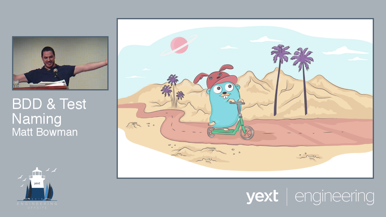 Bowman giving a presentation.