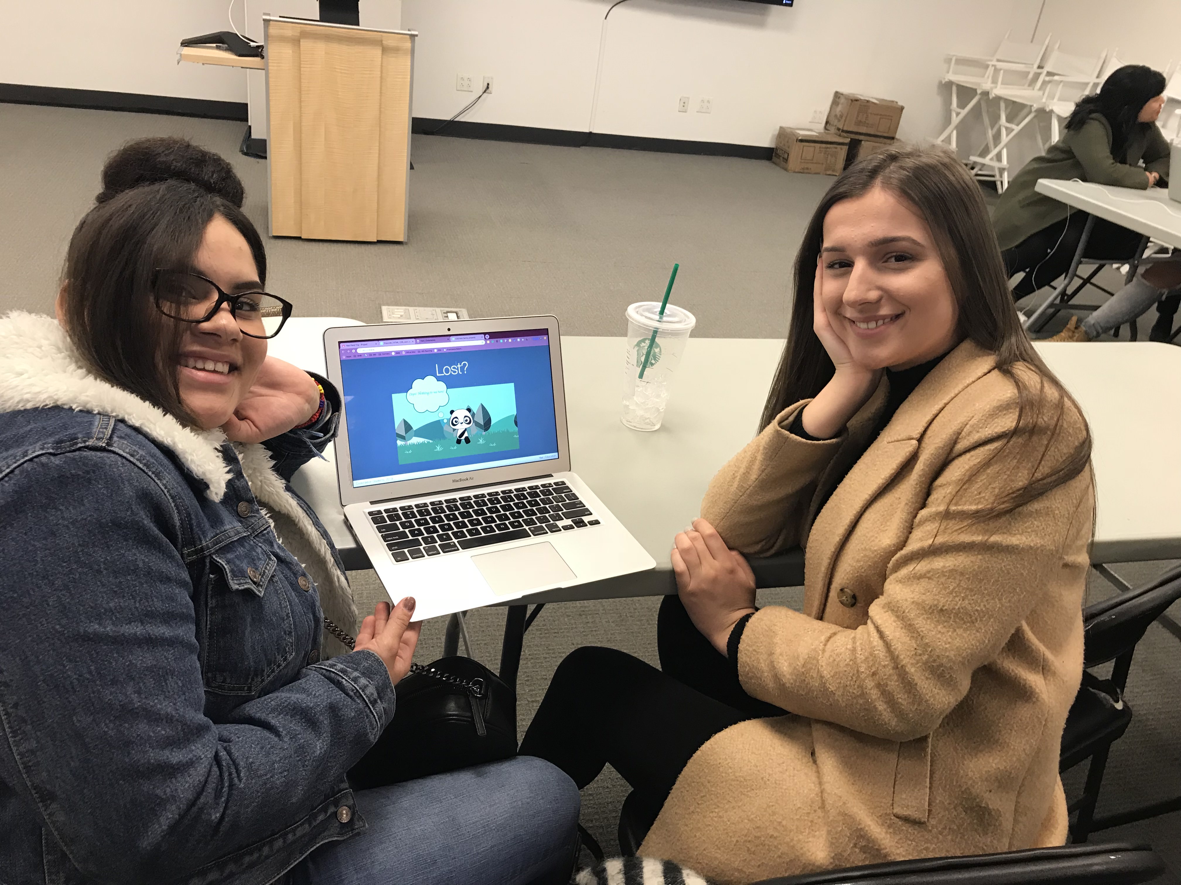 MIHS students posing during development