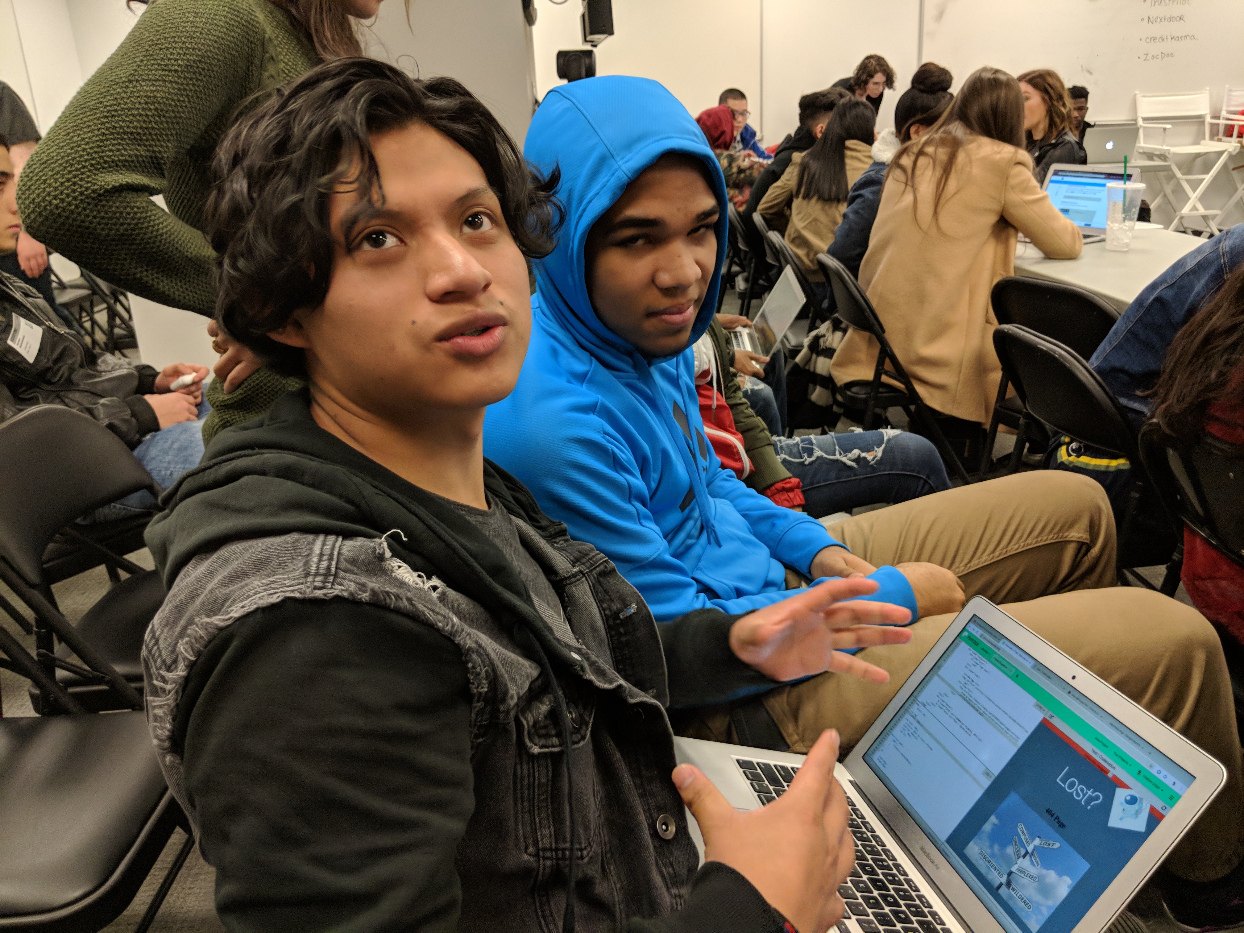 Students asking question during development