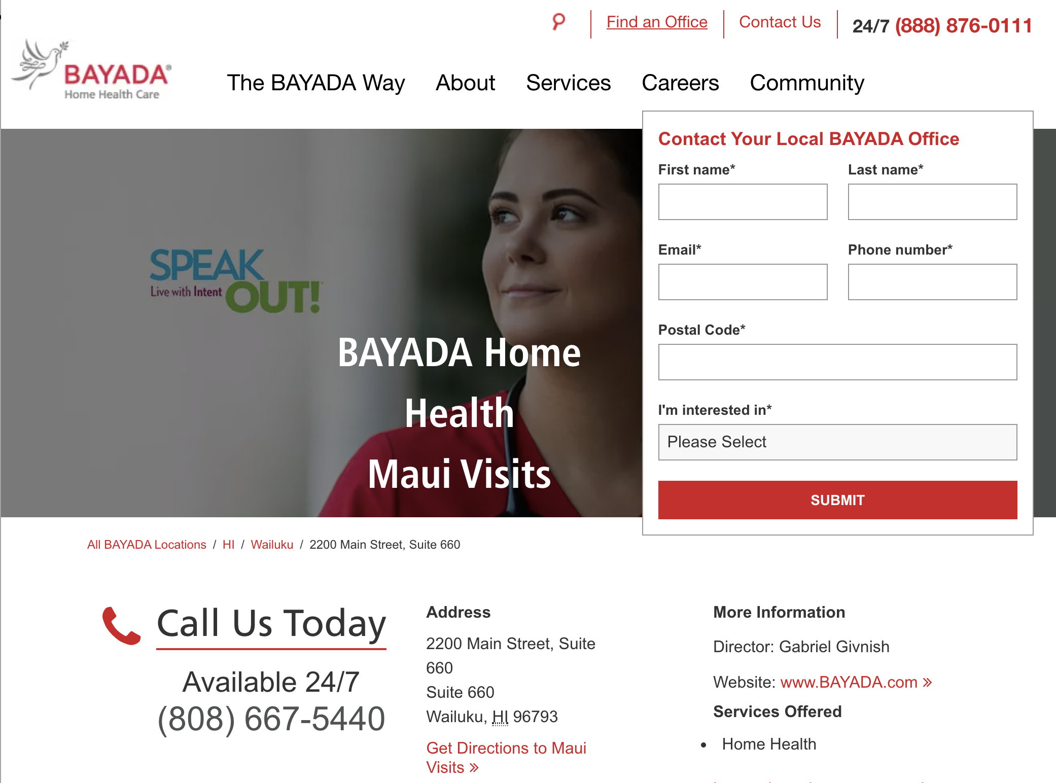 Bayada Home Health Care Page